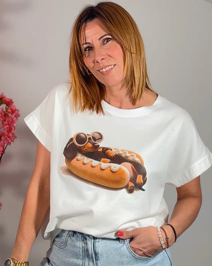 Camiseta perro salchicha