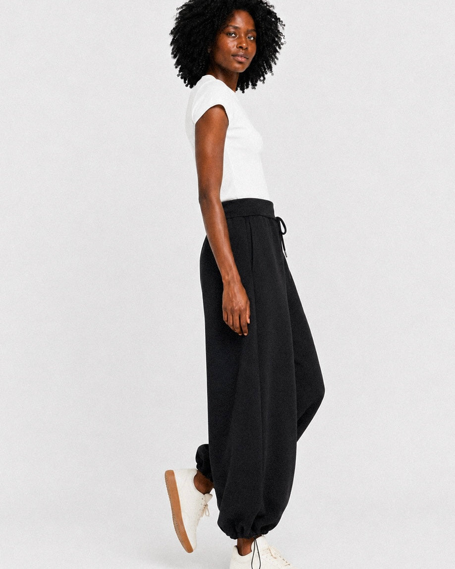 Pantalon bombacho negro