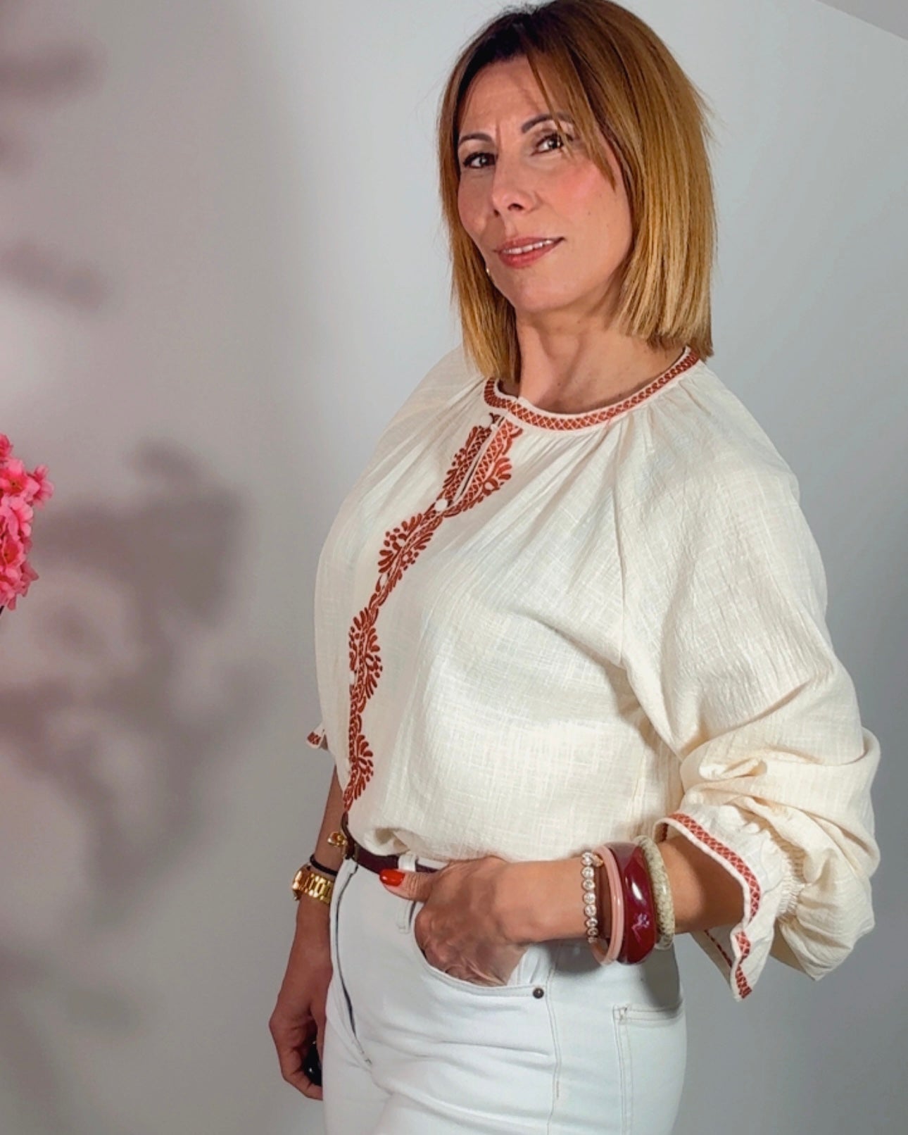 Blusa bordada Africa