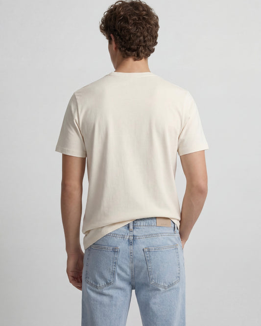 Camiseta Silbon raqueta crema