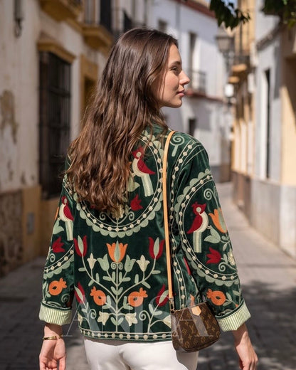 Chaqueta Madras pájaro