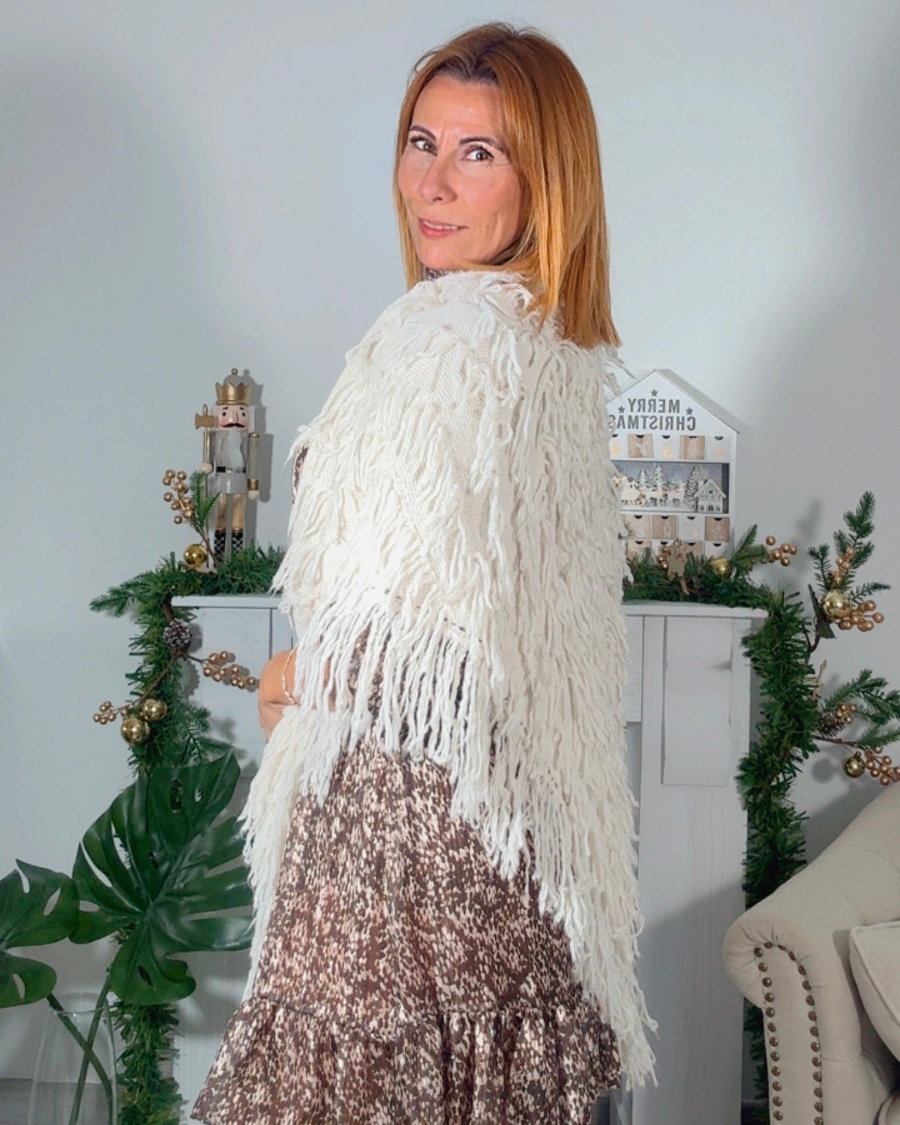 Toquilla tía Maria flecos