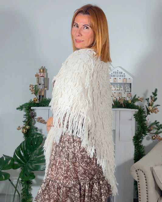 Toquilla tía Maria flecos