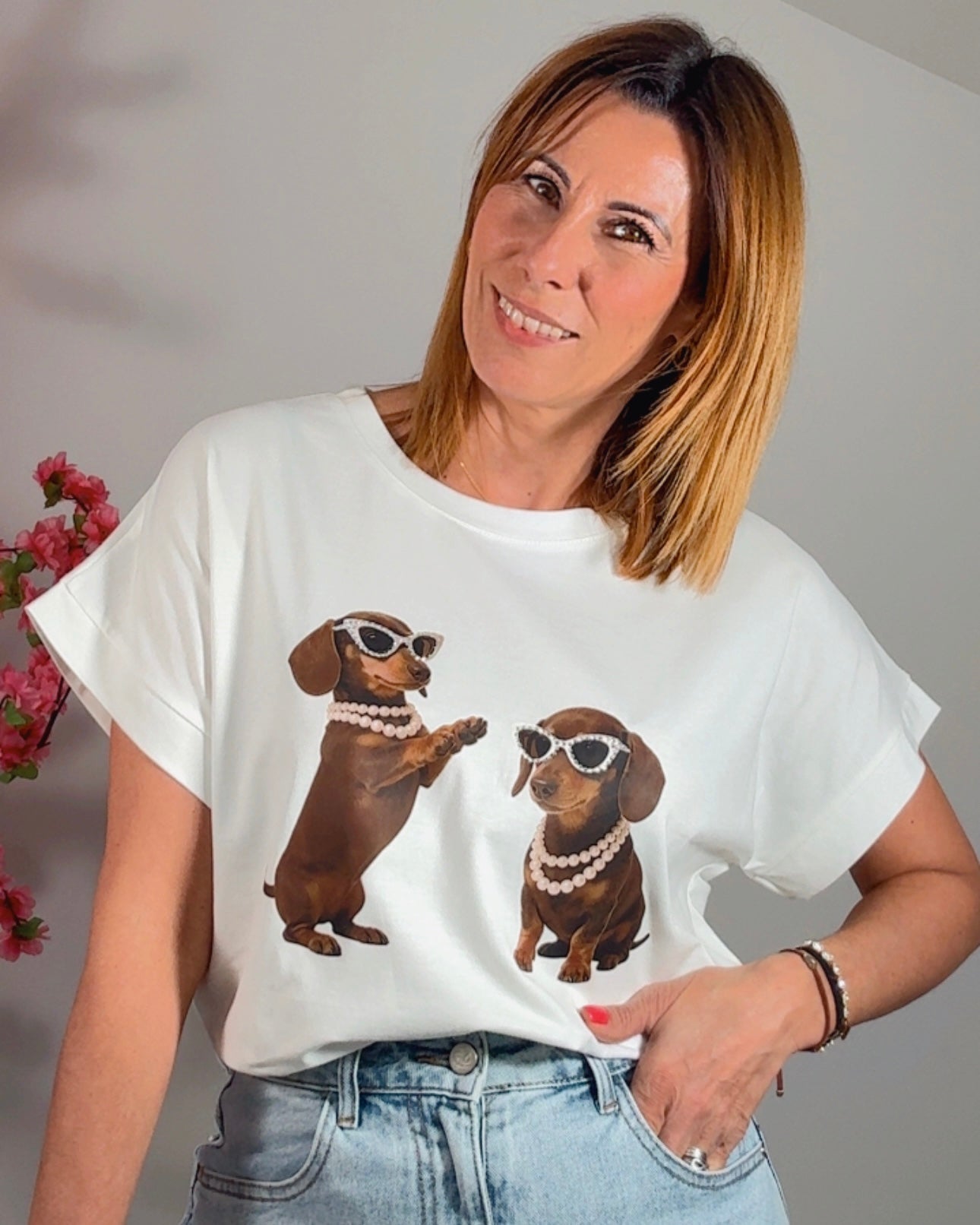 Camiseta perro gafas