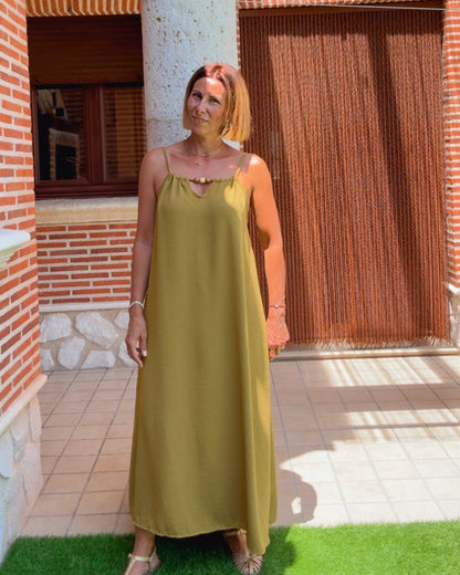 Vestido pistacho bolas
