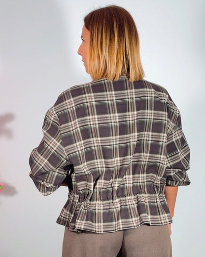 Chaqueta cuadros ajustable