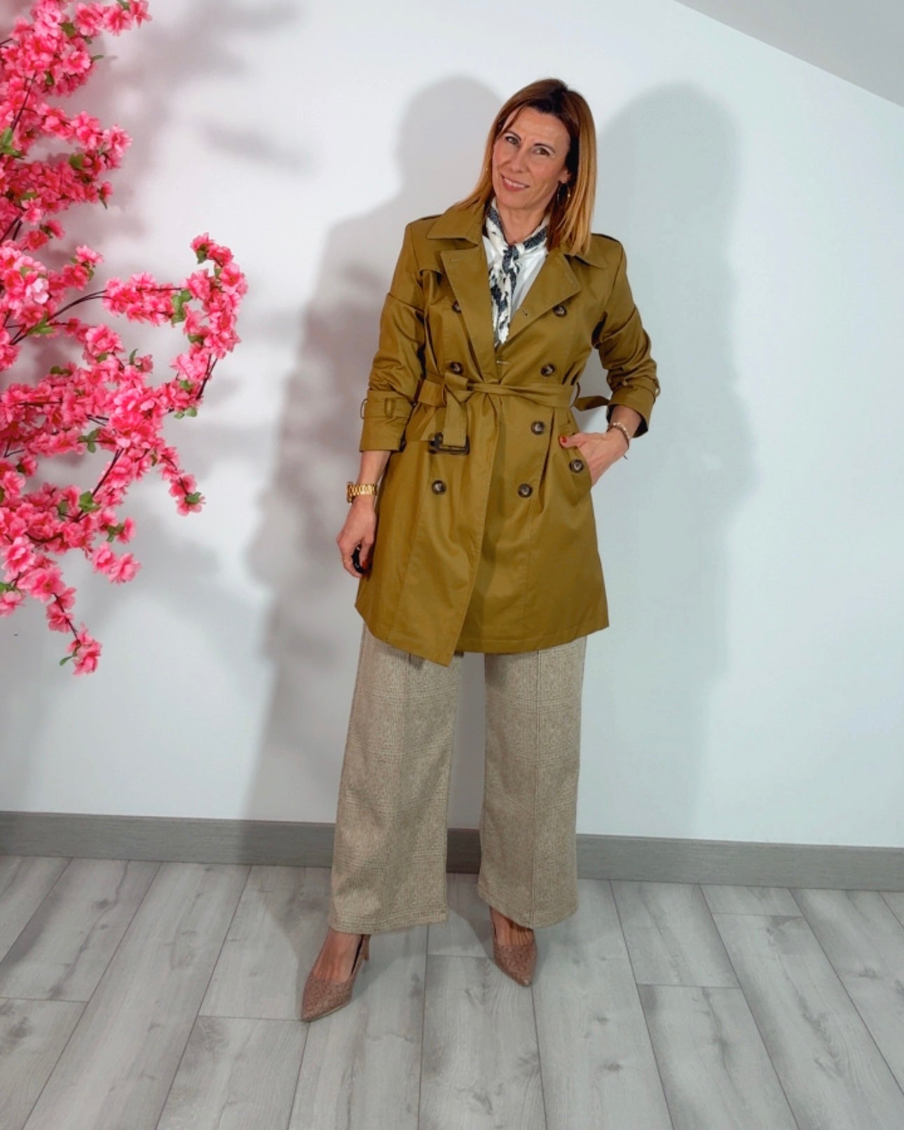 Trench luxenter pistacho