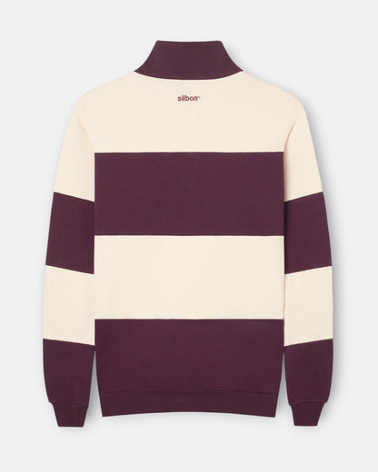 Sudadera Silbon cremallera Burdeos