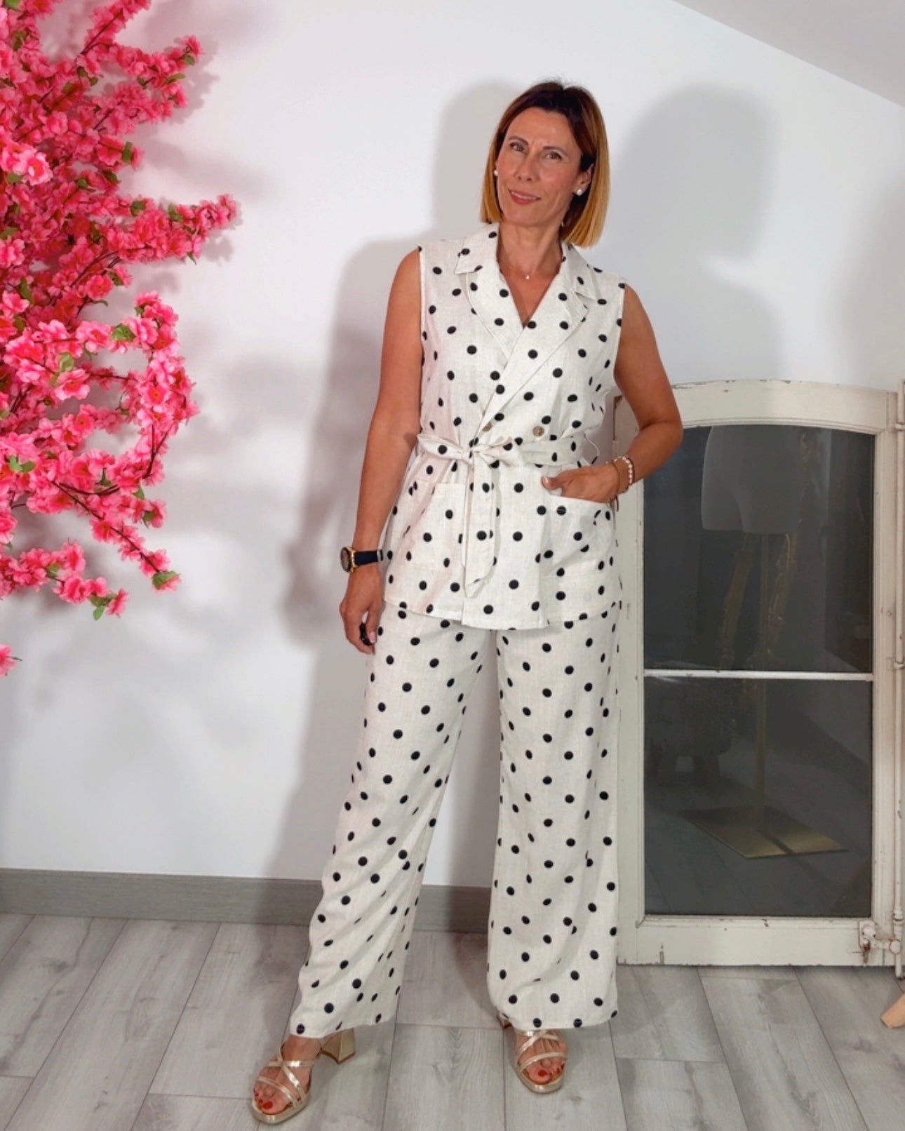 Conjunto lunares beige