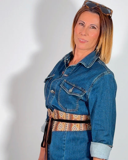 Vestido denim oscuro