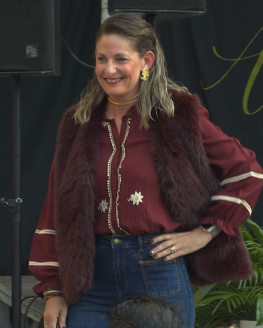 Camisa burdeos Marruecos