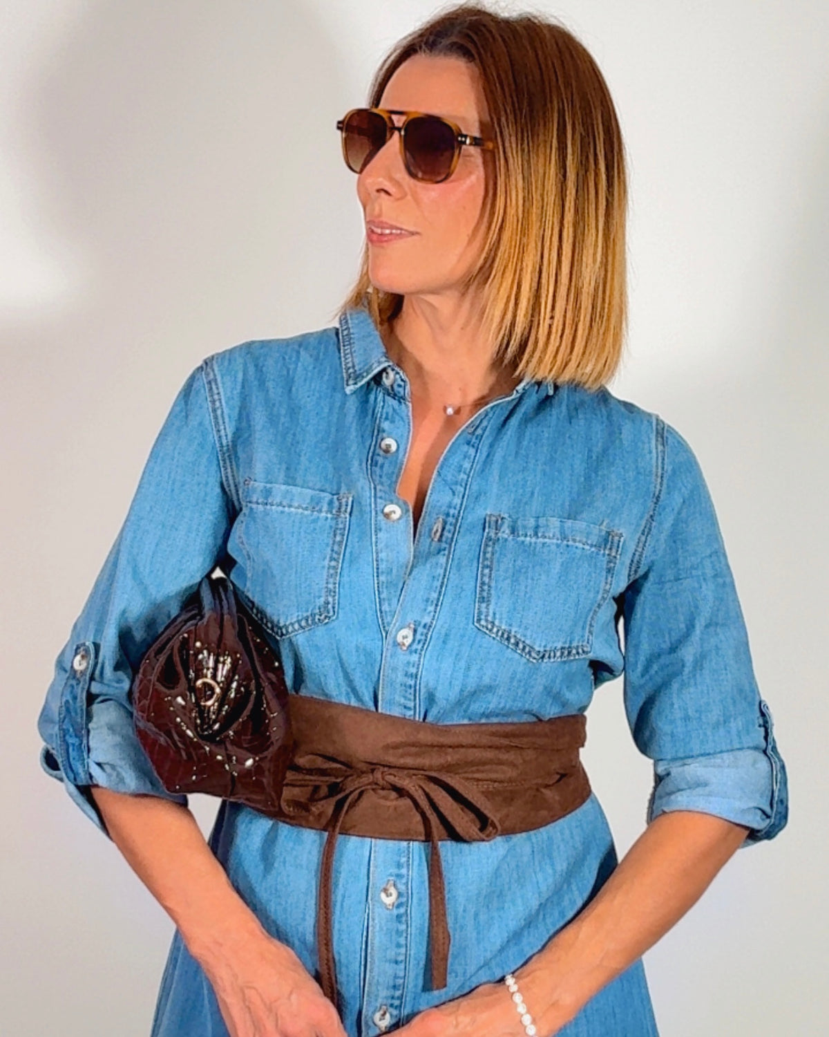 Vestido denim clarito