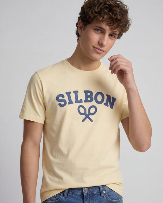 Camiseta Silbon raqueta amarilla
