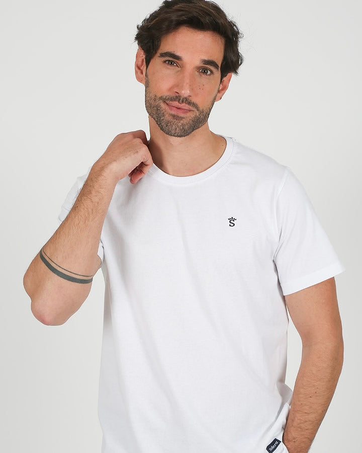 Camiseta Solera minilogo blanca