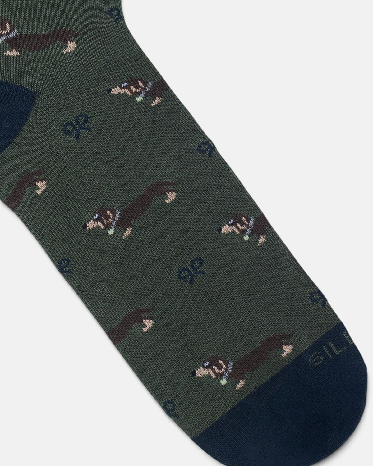 Calcetin Silbon doggy verde