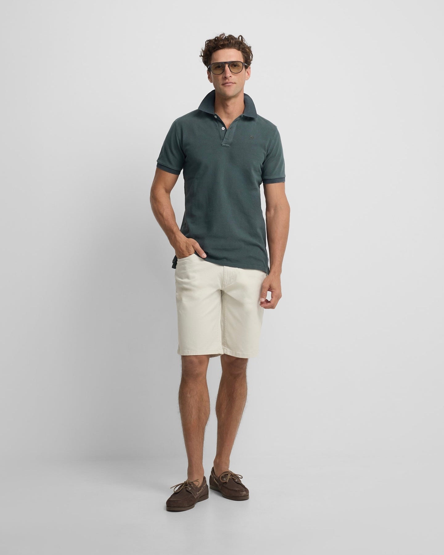 Polo Silbon garment verde oscuro