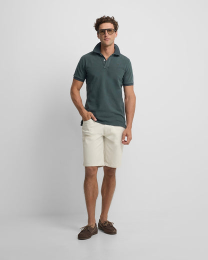 Polo Silbon garment verde oscuro