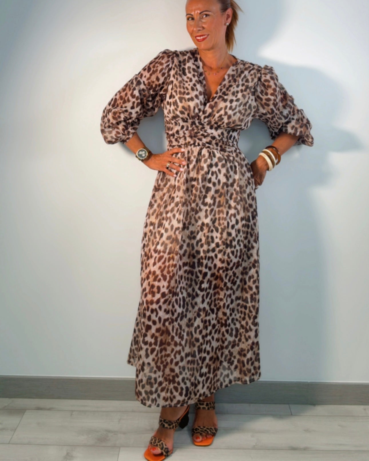 Vestido gasa animal print