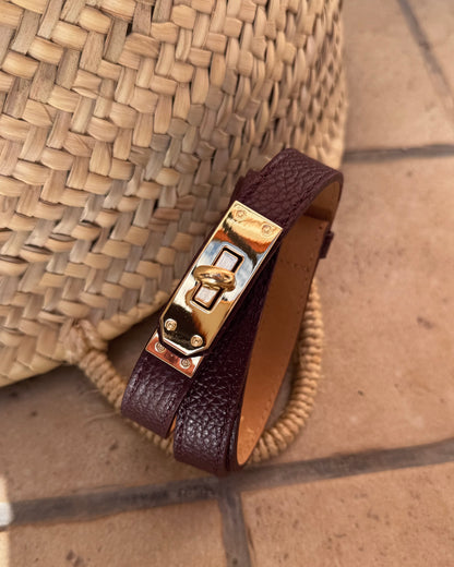 Cinturon de piel ajustable