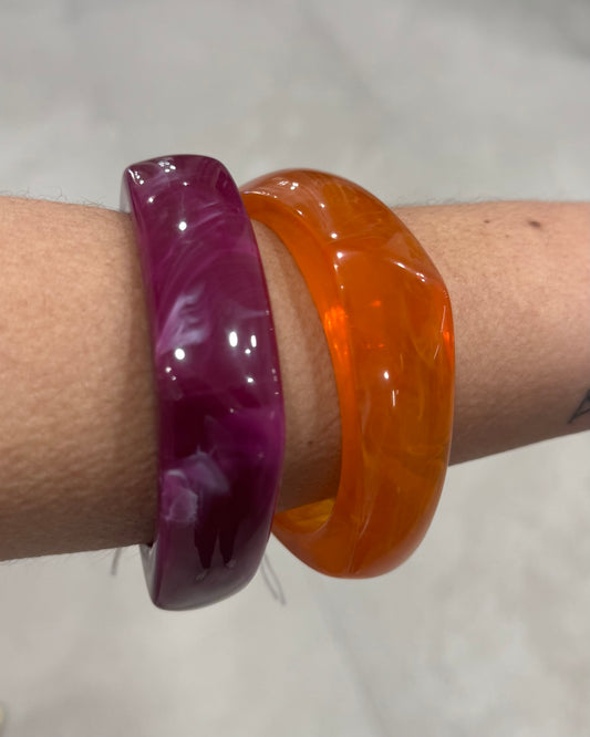 Pulsera resina ancha