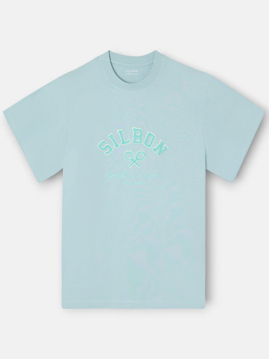 Camiseta Silbon relaxed fit agua marina