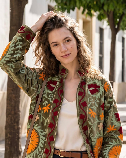 Chaqueta Madras margarita