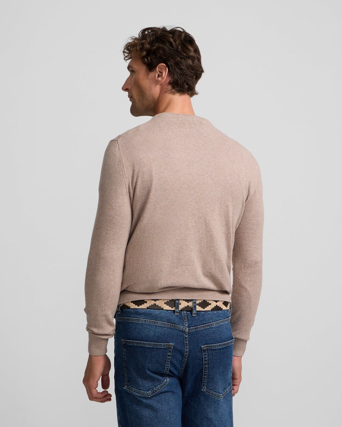Jersey Silbon cuello redondo beige claro