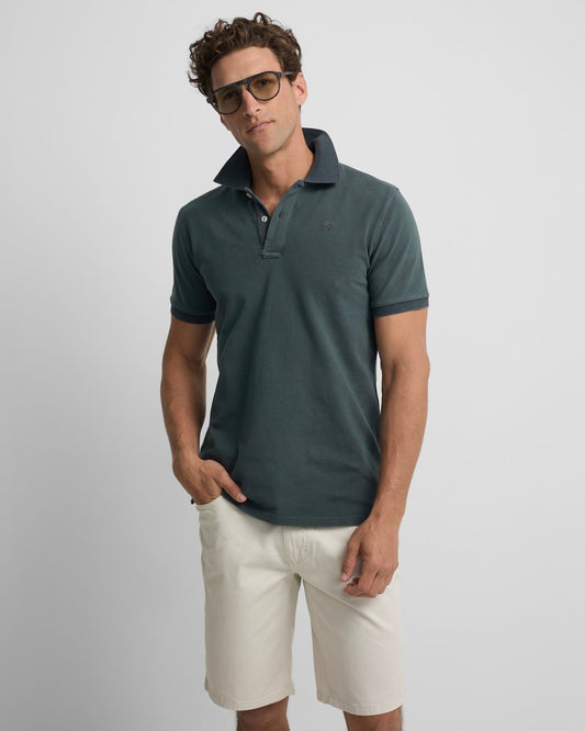 Polo Silbon garment verde oscuro