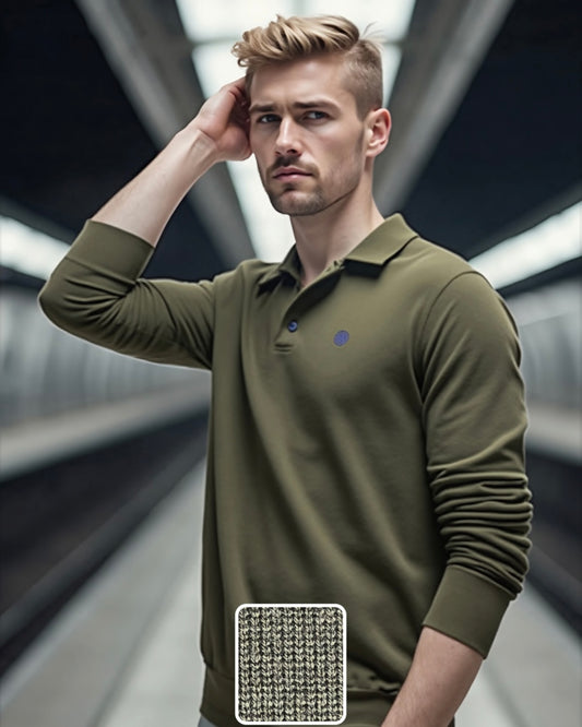 Polo de punto kaki Urban