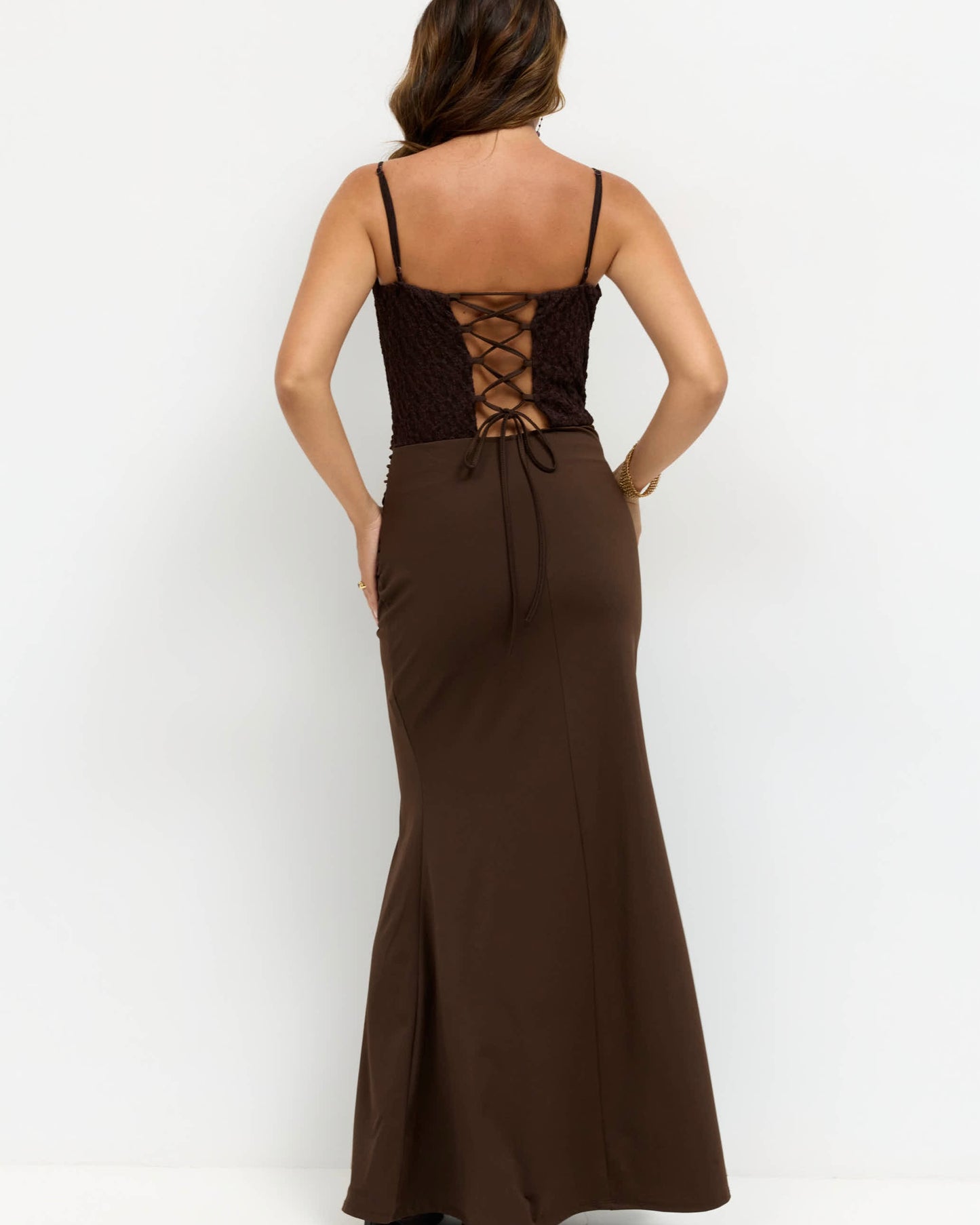 Vestido Mireya chocolate