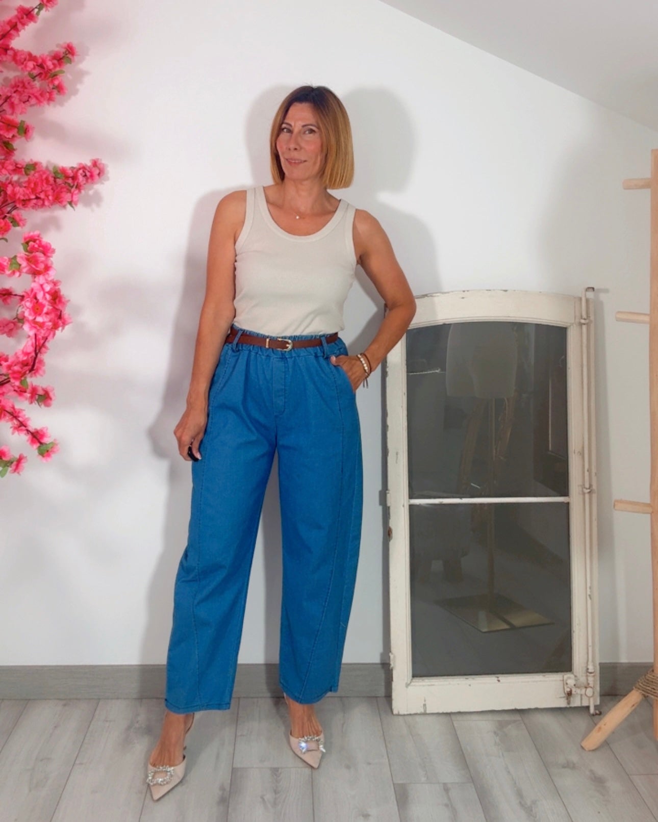 Pantalon Balloon elastico