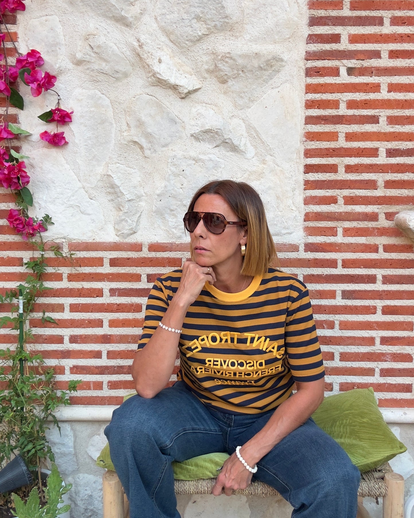 Camiseta Saint Tropez mostaza
