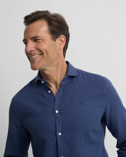 Camisa Silbon lino azul