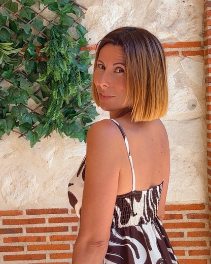 Vestido estampado Suiza
