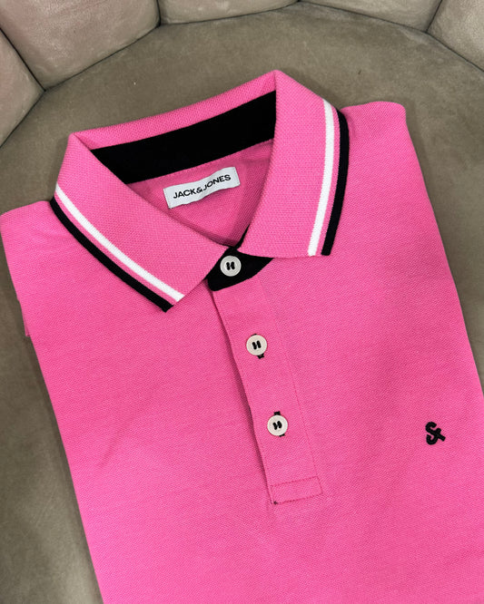 Polo Jack & Jones fucsia