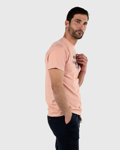 Camiseta Etnica coral suave bordada Williot